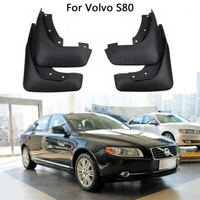 Front & Rear Wheel Mud Guard Flap (Set of 4) 30664836 30796914 Compatible With Volvo S80 (2007-16)
