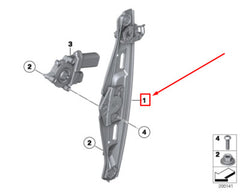 Rear Left Power Window Regulator 51352990387 Compatible with BMW X1 (E84)