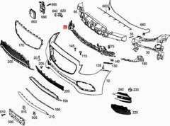 Front Bumper Lower Grill 2138852500 A2138852500 Compatible With Mercedes-Benz E-CLASS W213 (2017-2020) Tag No.135