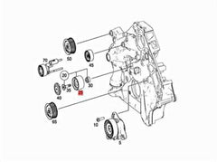 Belt Idler Pulley 1372020119 6422002070 6422000970 Compatible with MERCEDES-BENZ CLS (C218) & GL-CLASS (X166) & GLC (X253) & E-CLASS (W212) & E-CLASS (W213) & S-CLASS (W221, V221) & S-CLASS (W222, V222, X222) Tag no : 2