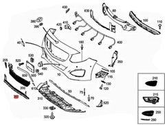 Front Bumper Lower Grille 2468850053 A2468850053 Compatible With MERCEDES-BENZ B-CLASS (W246) Tag-BG-107