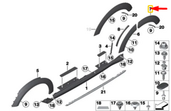 Rear Left Wheel Arch (EYEBROW ) 51779800769 Compatible With MINI COUNTRYMAN (R60) Tag No.121
