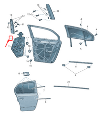Rear Left Glass Machine 3T0839461 Compatible With SKODA SUPERB II (3T4)