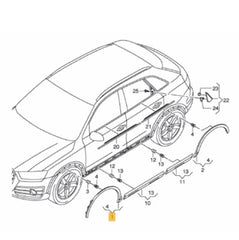 Front Right Wheel Arch (EYEBROW) 8U0853718 Compatible With AUDI Q3 (8UB, 8UG) Tag-EY-01