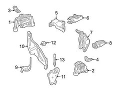 Engine Mounting Left A246240617 Compatible With MERCEDES-BENZ A-CLASS (W176)