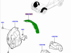 Front Right Fender Liner LR027394 Compatible With Land Rover Range Rover Evoque - L538 Tag No.8