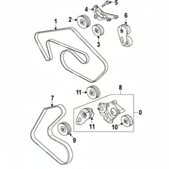 Belt Tensioner With Pulley C2D21150 Compatible With Jaguar XE & XF