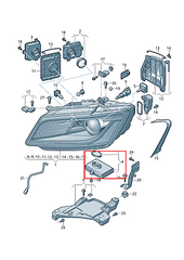 LED Headlight Daytime Running Light Module 3D0941329E Compatible With AUDI Q5 8R/MK7 GTI Tag No.267