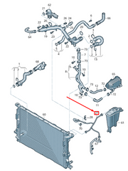 Radiator Hose 8RO121081AN Compatible With Audi For Q5 Q5 (FYB