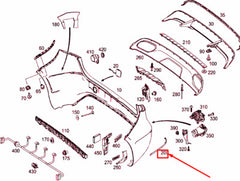 Rear Bumper Chrome Left 2468850921 & Right 2468851021 Compatible With MERCEDES BENZ B-CLASS W246 Tag No.107