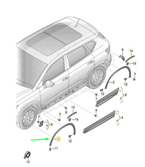 Front Left Wheel Arch (EYEBROW) 565853717 Compatible With Skoda Kodiak