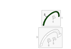 Front Right Wheel Arch (EYEBROW) 39849947 39843698 Compatible With VOLVO XC90 N.M (Big) Tag-EY-30 (2016-2024)