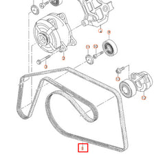 Multi RIB Belt 6PK2460 059903137AS 059903137P Compatible With AUDI A4 B8 (8K2) | A4 / S4, A6 C6 (4F2) | A6 / S6, A8 D3 (4E2, 4E8) | A8 / S8 | A8L, Q7 (4MB, 4MG, 4MQ) (CONTINENTAL)