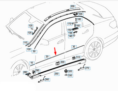 Front Door Chrome Left 2126902562 & Right 2126902662 Compatible With MERCEDES BENZ W212 T-1 2010-2013 Tag No.119