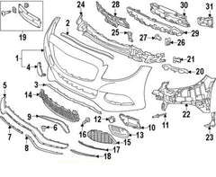 Front Bumper Chrome 2058851574 Compatible With Mercedes-Benz C-CLASS W205 (2015-2018) Tag No.263