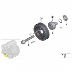 Crankshaft Pulley 11237580391 Compatible With BMW 5 Series F10 Tag-CP-07