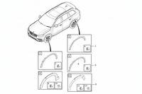 Rear Left Wheel Arch (EYEBROW) 39849990 Compatible With VOLVO XC90 N.M (Big) Tag-EY-31