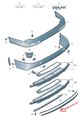 Rear Bumper Center Grill 4M0807834 Compatible With Audi Q7 4M (2016-2020) Tag No.181