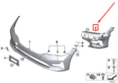 Fog Lamp Bracket Left 51117422247 Right 51117422248 Compatible with BMW 3 Series G20 (2019-2022) Tag No.1841