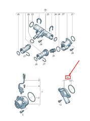 Engine Coolant Pipe Hose 04L121131J 04L121131AA 04L121133AA 04L121131E Compatible With AUDI A3 Limousine (8VS, 8VM) | A3 / S3 & Q3 (8UB, 8UG) & SKODA KODIAQ I (NS6, NS7, NV7) & OCTAVIA III (5E3, NL3, NR3) Tag No.59
