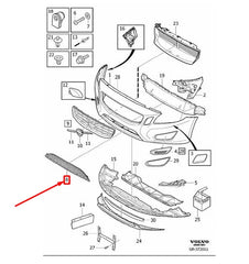 Front Bumper Lower Grill 30795021 Compatible With VOLVO S60 (2011-2013) Tag No.219