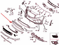 Front Bumper Chrome (Glossy) A1568851622 1568851622 Compatible With Mercedes Benz (W156) GLA-Class (2014-2016) Tag No.224