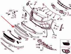 Front Bumper Chrome (Glossy) A1568851622 1568851622 Compatible With Mercedes Benz (W156) GLA-Class (2014-2016) Tag No.224