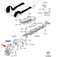 Front Fender Linning Left LR033071 Compatible With Land Rover Range Rover Vogue - L405 (2013-2017) & Land Rover Range Rover Sport - L494 (2014-2017) Tag No.25