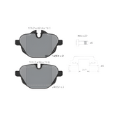 Rear Brake Pad 34216796741 2456101 P06064 Compatible With BMW 5 Series F10 G30 & X3 F25 & Z4 Roadster E89