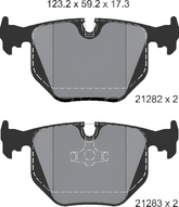 Rear Brake Pad 34211160685 2128201 P06016 Compatible With BMW X3 E83