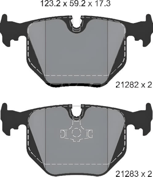Rear Brake Pad 34211160685 2128201 P06016 Compatible With BMW X3 E83