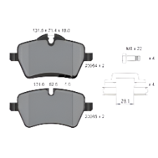 Front Brake Pad 34119804735 2398404 P06086 Compatible With MINI R56 & MINI COUNTRYMAN R60