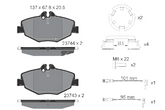 Front Brake Pad A0034206520 2374381 P050049 Compatible With MERCEDES-BENZ E-CLASS W211