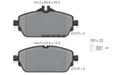 Front Brake Pad A0004208700 2203102 P050118 Compatible With MERCEDES-BENZ C-CLASS W205 & E-CLASS W213