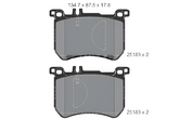 Front Brake Pad A0064204920 2518301 P050111 Compatible With MERCEDES-BENZ S-CLASS W222
