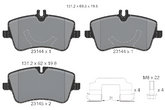Front Brake Pad A0034205920 2314401 P050045 Compatible With MERCEDES-BENZ C-CLASS W203