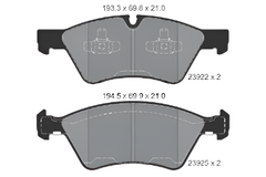 Front Brake Pad A1644202620 2392201 P050063 Compatible With MERCEDES-BENZ G-CLASS W463 & GL-CLASS X164
