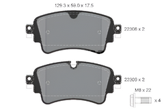Rear Brake Pad 8W0698451F 2230801 P85154 Compatible With AUDI A4 B9 (8W2, 8WC) & A5 & A6 C8 & A8 D5 & Q7 Q5