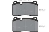 Front Brake Pad 8R0698151H 2564301 P85123 Compatible With AUDI A6 C7 Q5 8RB & PORSCHE MACAN 95B
