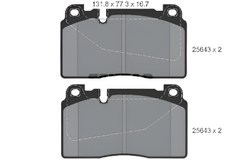 Front Brake Pad 8R0698151H 2564301 P85123 Compatible With AUDI A6 C7 Q5 8RB & PORSCHE MACAN 95B