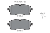 Front Brake Pad LR091568 2248501 P44028 Compatible With LAND ROVER DISCOVERY SPORT L550 & RANGE ROVER EVOQUE L538