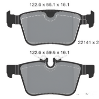 Rear Brake Pad J9C33358 LR110327 2214101 P86029 Compatible With LAND ROVER DISCOVERY SPORT L55 & RANGE ROVER EVOQUE L538 & JAGUAR XF & F-PACE X761