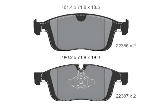Front Brake Pad 31445985 2238601 P86026 Compatible With VOLVO XC60 I SUV 156 & XC60 I VAN 156