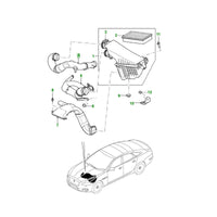 Air Intake Tube Hose Pipe C2D36201 & AW939A673AB Compatible With Jaguar & XJ (X351) & For XJL