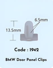 Door Panel Clips (Set of 10) Code:1942 Compatible With BMW