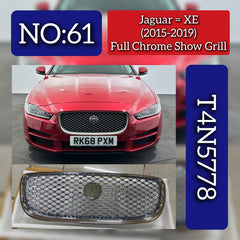 Full Chrome Show Grill T4N5778 Compatible With Jaguar XE (2015-2019) Tag No.61