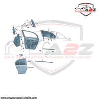Rear Right Glass Machine (With Plate) 3T0839462 Compatible With SKODA SUPERB II (3T4)