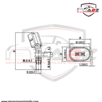 Front Right ABS Wheel Speed Sensor 6Q0927804A 6Q0927804B WHT003860 WHT003860B Compatible With VW POLO V 6R1, 6C1