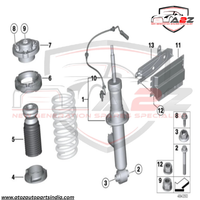 Rear Air Suspension Electric Shock Absorber Strut 37106887148 37106887152 Compatible With BMW BMW X3 (G01, F97) & X4 (G02, F98) (2017-24)