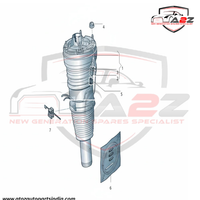 Front Air Suspension Shock Absorber 4H0616039AF 4H0616039AA 4H0616039AC 4H0616039AE 4H0616039AP Compatible With AUDI A6 4G & A8 D4 (4H2, 4H8, 4HC, 4HL) | A8 / S8 | A8L